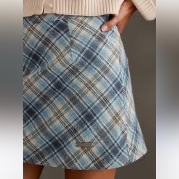 Vintage Casual Corner Plaid Wool Skirt - Picture 1 of 4